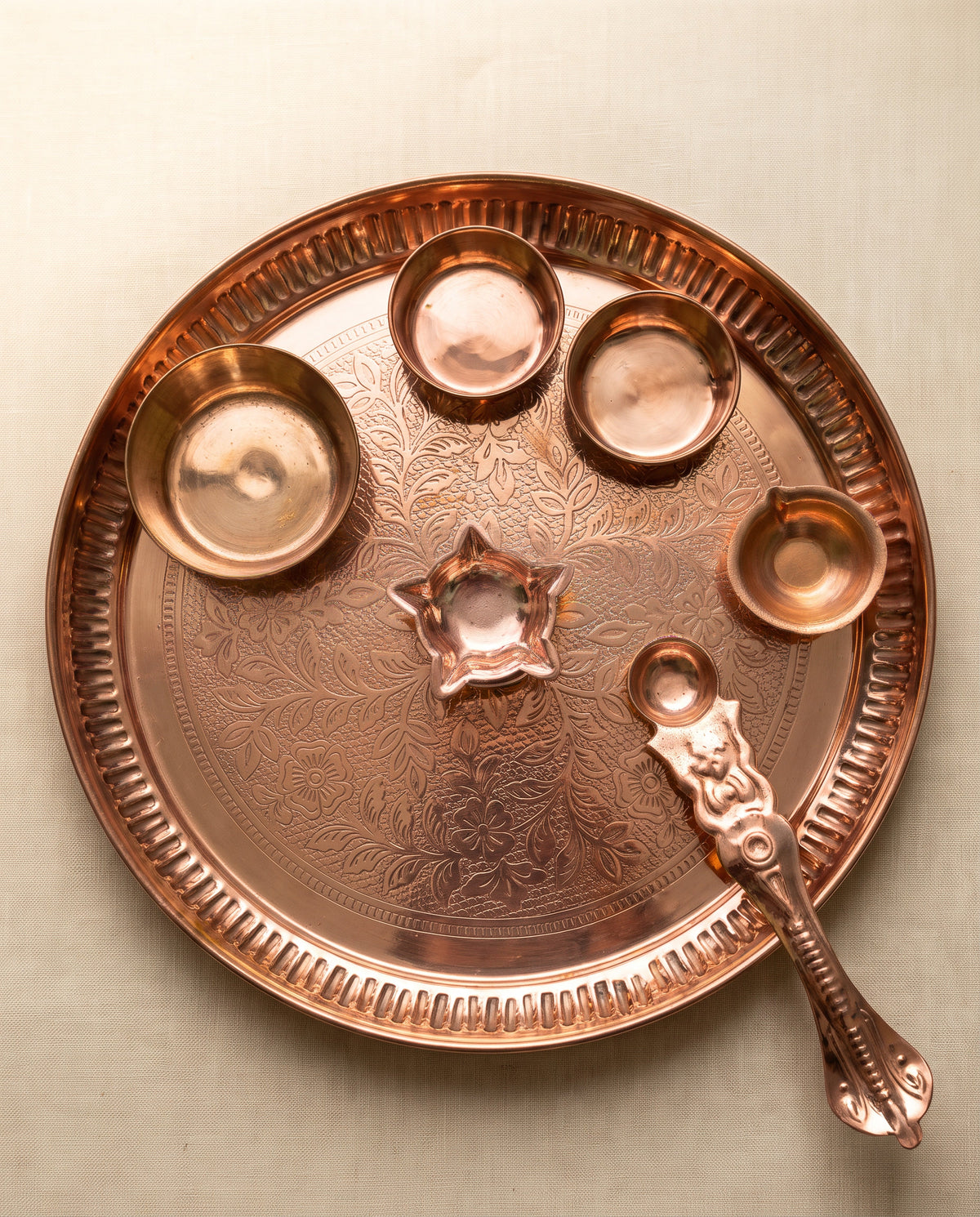 Actual DIGAMBAR copper puja kit