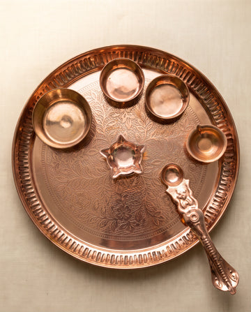 Actual DIGAMBAR copper puja kit